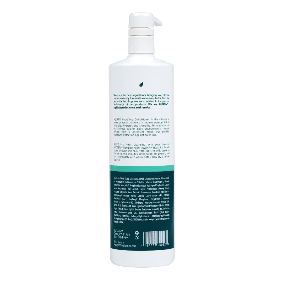 Aquafix Hydrating Hair Conditioner - Conditioner for Dry Hair - Damaged Hair Treatment - Deep Conditioner for Hair Care - Sulfate-Free, Color Safe & Extensions Safe - 33.8 Fl Oz