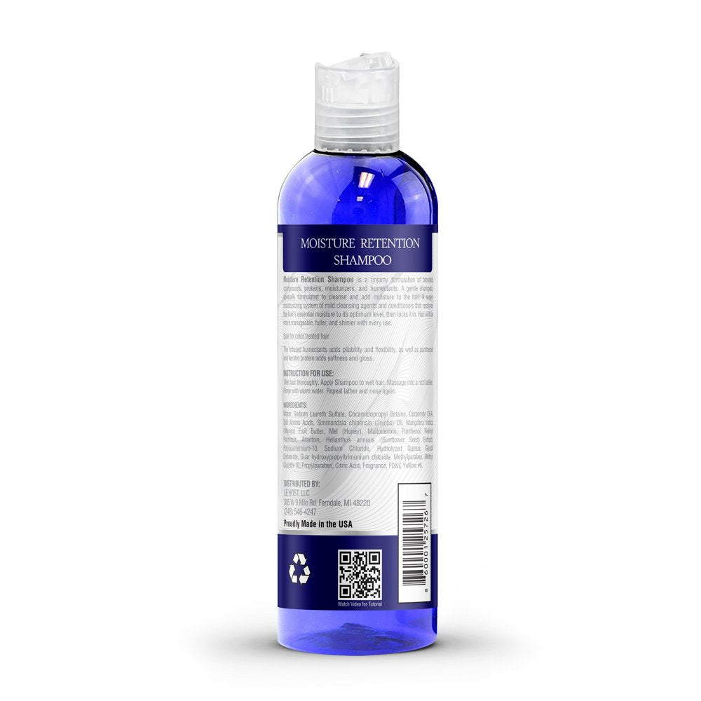 Moisture Retention Shampoo Nourishes Strengthens & Adds Flexibility, 8 Oz