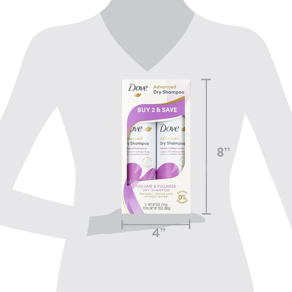 Care between Washes Dry Shampoo for Refreshed Hair Volume and Fullness, 5 Oz (2 Pack)
