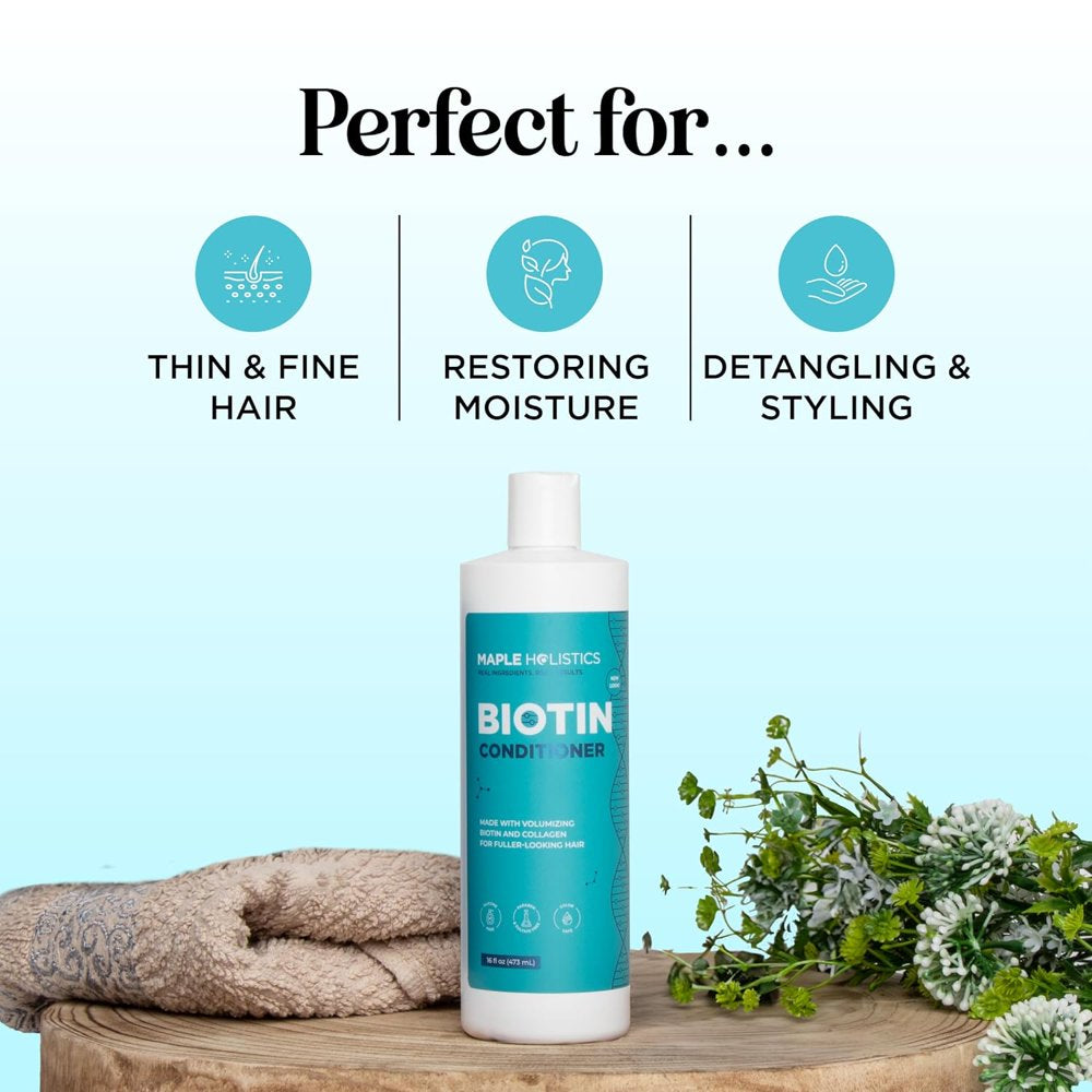 Biotin Conditioner for Thinning Hair - Volumizing Hair Conditioner for Women - Honeydew Conditioner for Thinning Hair with Biotin for Men & Women - Hair Thickening Curly Hair Conditioner for Dry Hair