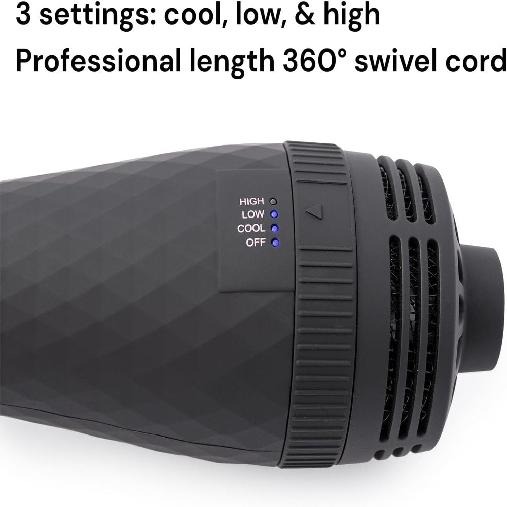 Le Volume 2-In-1 Titanium Brush Dryer Black | Hot Air Blow Dryer Brush in One with Oval Barrel | Hair Styler for Smooth, Frizz-Free Results for All Hair Types