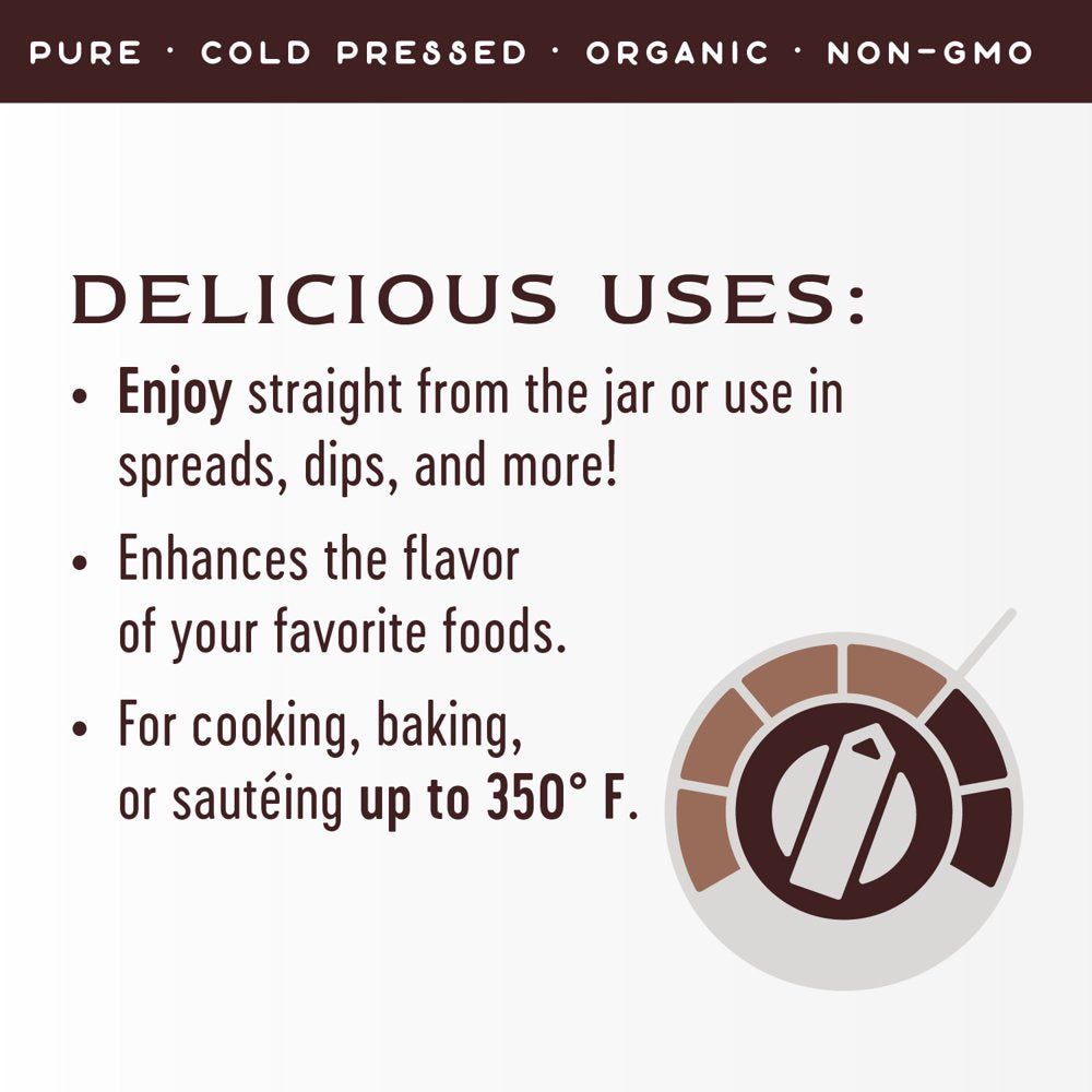 Organic Extra Virgin Coconut Oil, Pure & Unrefined, Cold-Pressed, 32 Oz