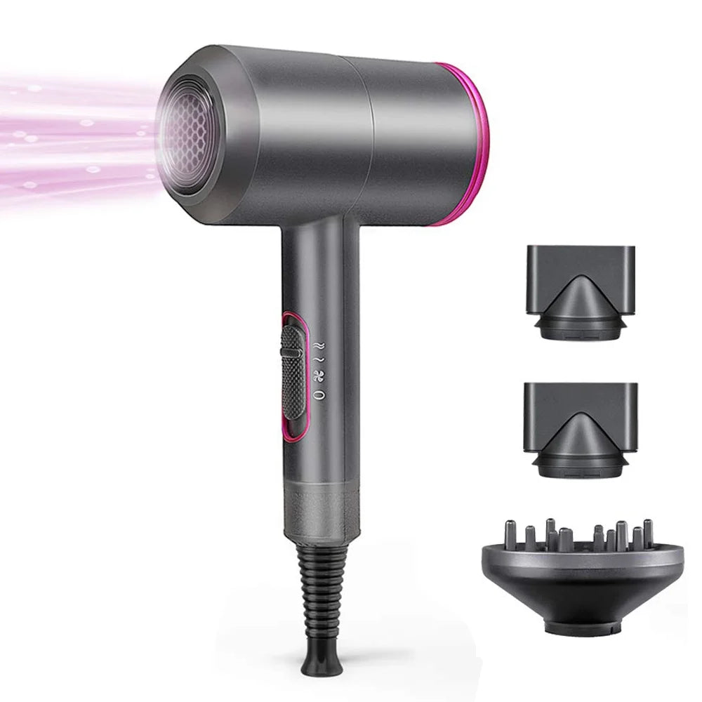 1800W Professional Hair Dryer with Diffuser Ionic Conditioning - Powerful, Fast Hairdryer Blow Dryer,Ac Motor Heat Hot and Cold Wind Constant Temperature Hair Care without Damaging Hair