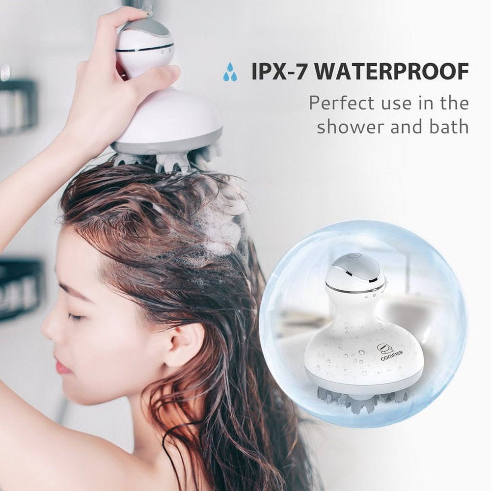 Cordless Hair Scalp Massager, Head Massager for Hair Growth, Deep Clean and Stress Relax - 4902, Gift