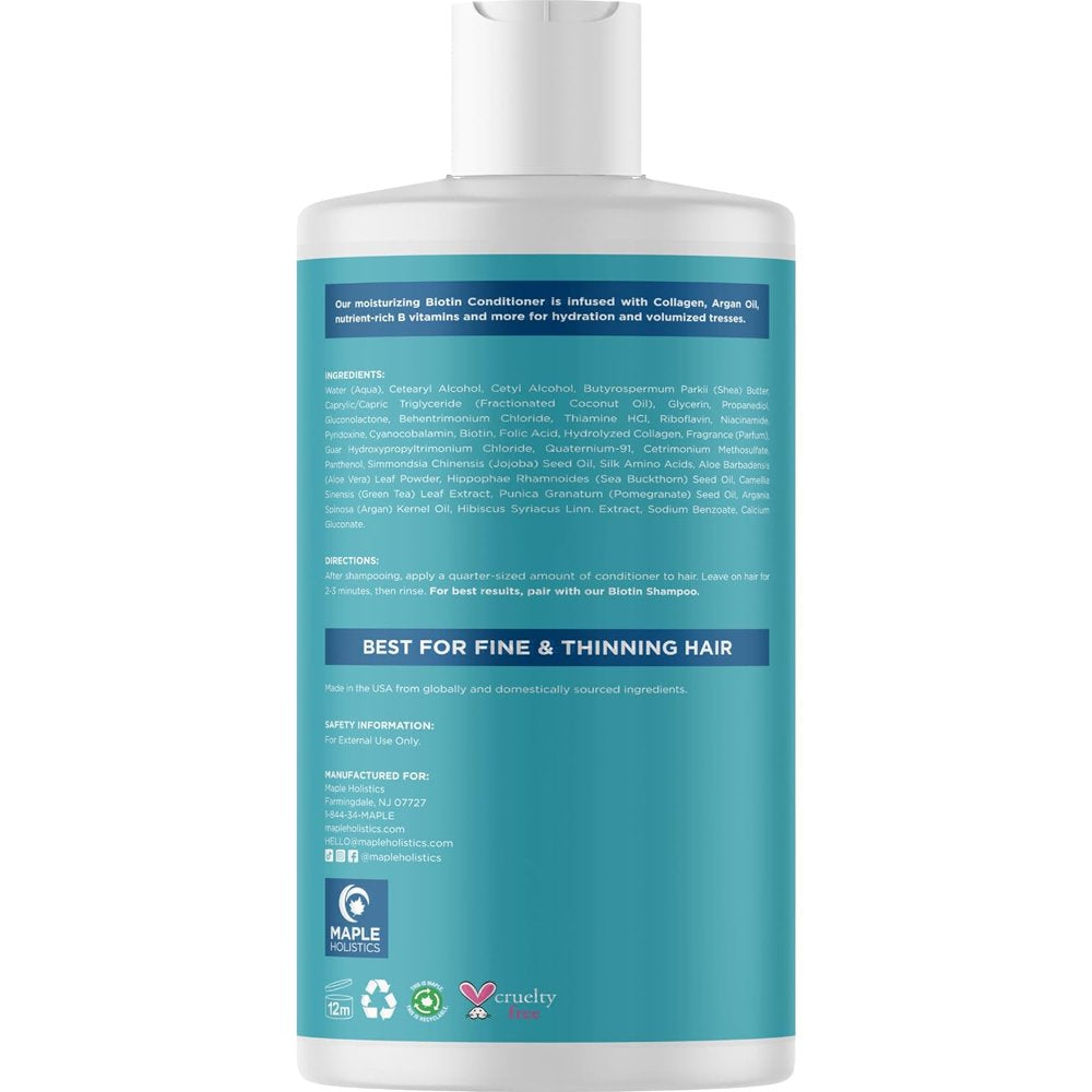 Biotin Conditioner for Thinning Hair - Volumizing Hair Conditioner for Women - Honeydew Conditioner for Thinning Hair with Biotin for Men & Women - Hair Thickening Curly Hair Conditioner for Dry Hair