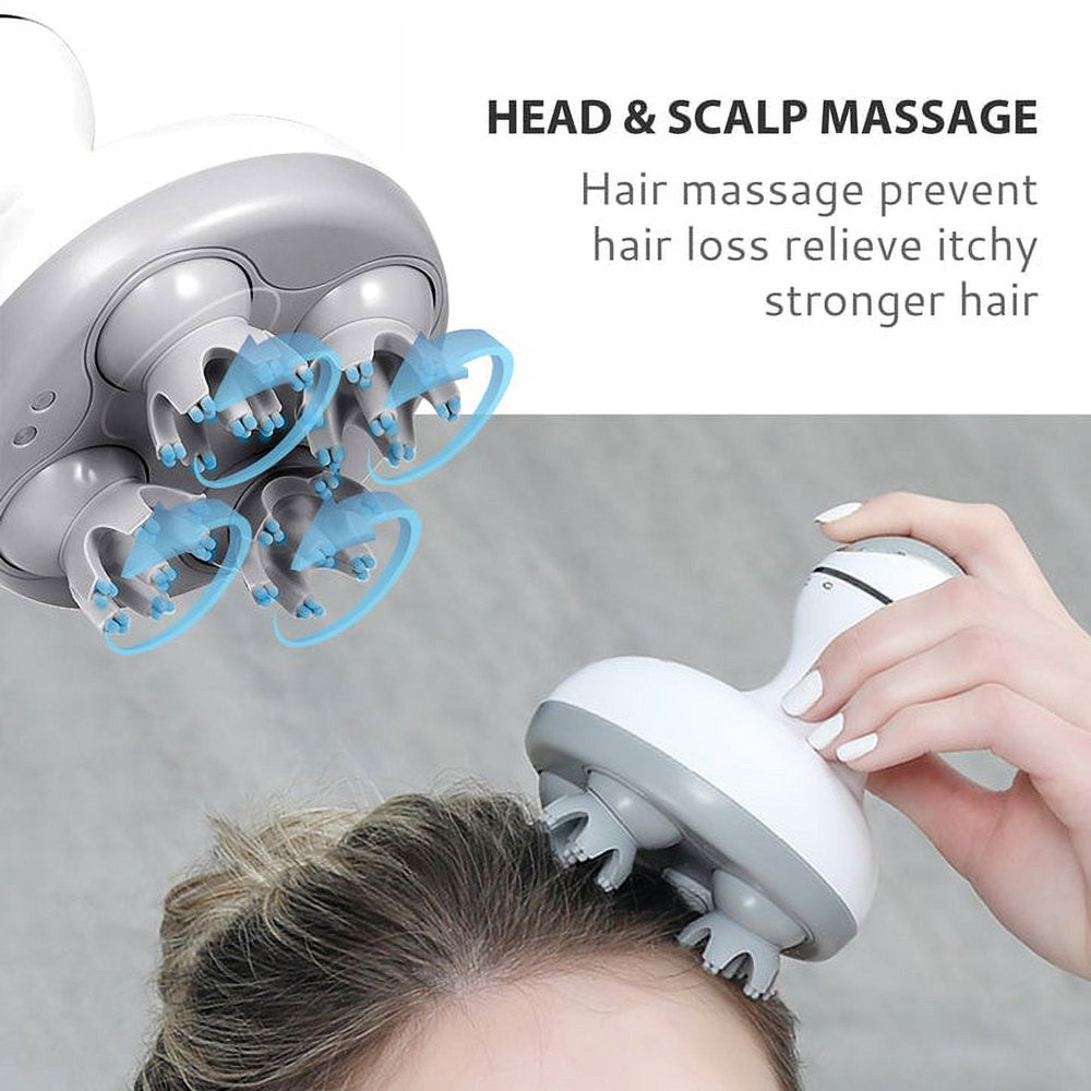 Cordless Hair Scalp Massager, Head Massager for Hair Growth, Deep Clean and Stress Relax - 4902, Gift