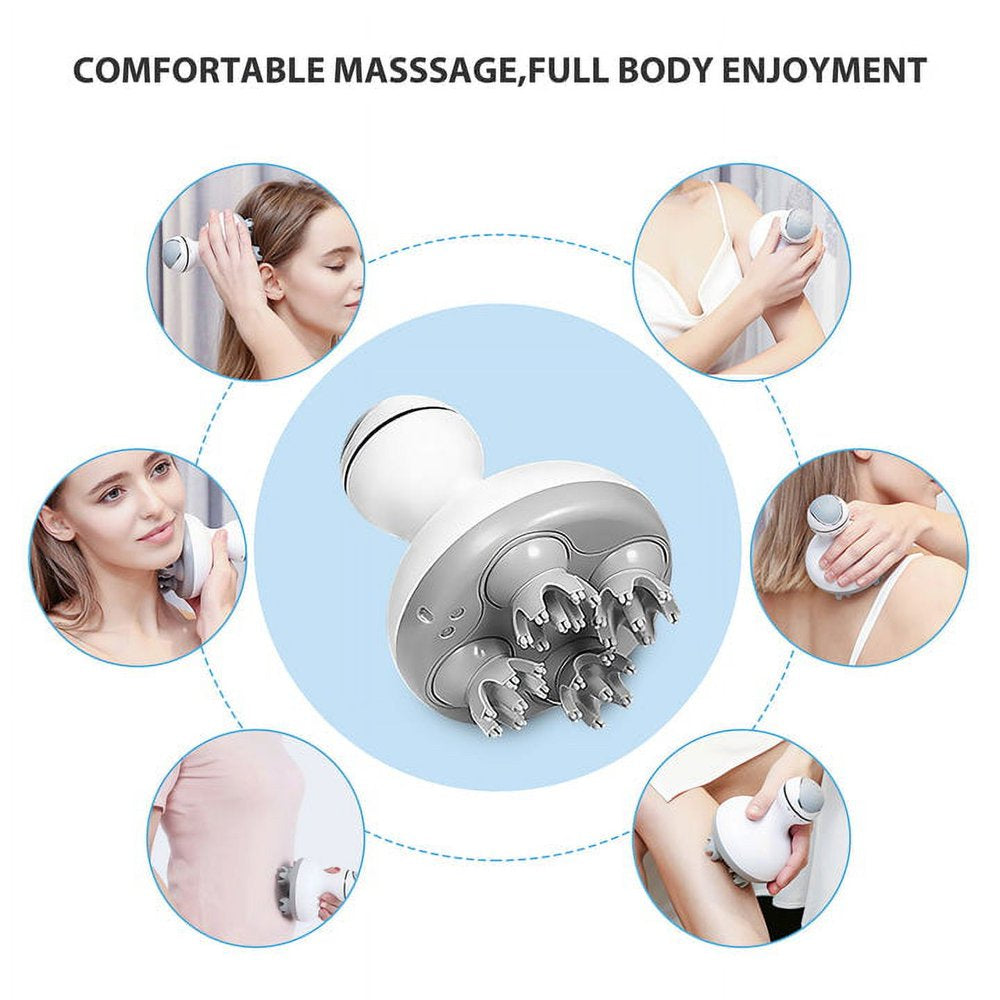 Cordless Hair Scalp Massager, Head Massager for Hair Growth, Deep Clean and Stress Relax - 4902, Gift