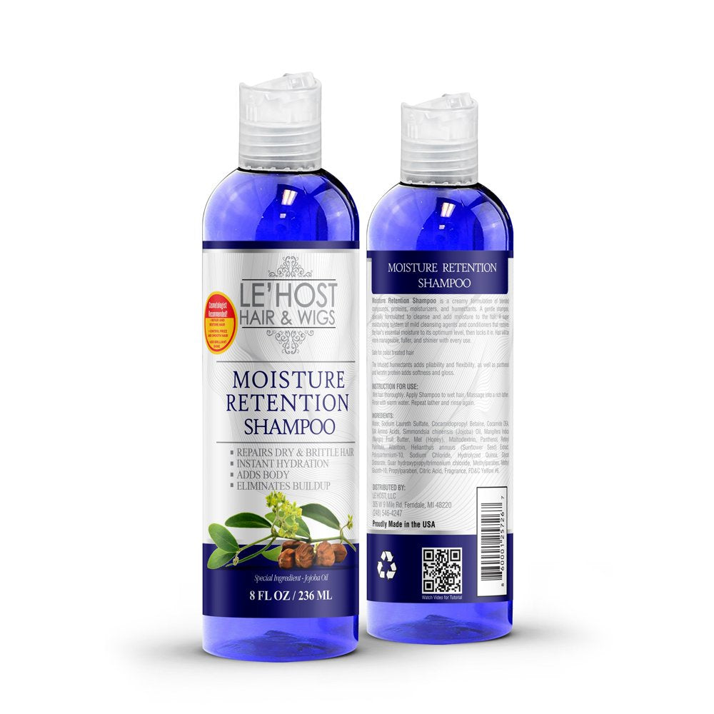 Moisture Retention Shampoo Nourishes Strengthens & Adds Flexibility, 8 Oz