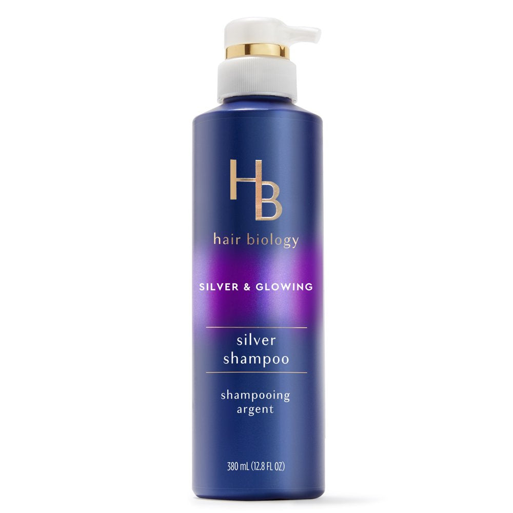 Biology Silver and Glowing Purple Shampoo for Silver and Gray All Hair Types, 12.8 Fl Oz