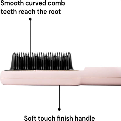 Smooth-It Classic 2-In-1 Electric Hot Comb Hair Straightener Brush | Hair Straightening Comb for Women | Electric Comb for Wigs and All Hair | Fast Heating, Anti-Scald, Anti-Frizz (Blush)