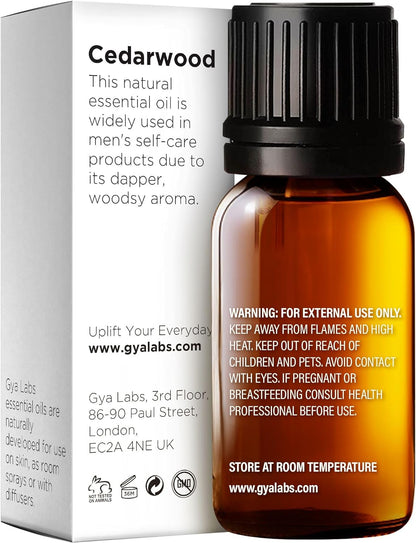 Cedarwood Essential Oil for Hair and Diffuser - 100% Natural Essential Oil Cedarwood Oil for Hair, Aromatherapy & Skin (0.34 Fl Oz)