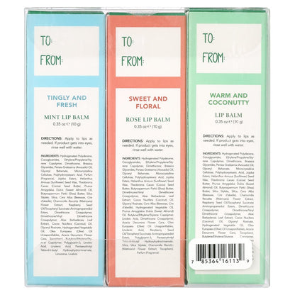 ($24 Value)  Lip Balm Trio Holiday Gift Set, 3 Ct