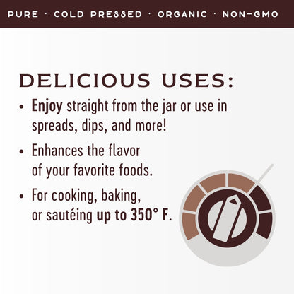 Organic Extra Virgin Coconut Oil, Pure & Unrefined, Cold-Pressed, 32 Oz