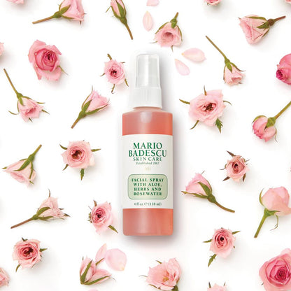 Rose Water Facial Spray with Aloe Vera, 2 Oz