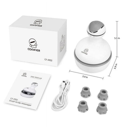 Cordless Hair Scalp Massager, Head Massager for Hair Growth, Deep Clean and Stress Relax - 4902, Gift