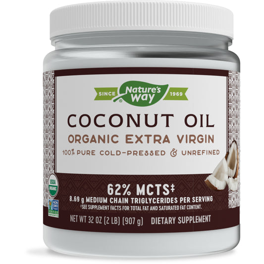 Organic Extra Virgin Coconut Oil, Pure & Unrefined, Cold-Pressed, 32 Oz